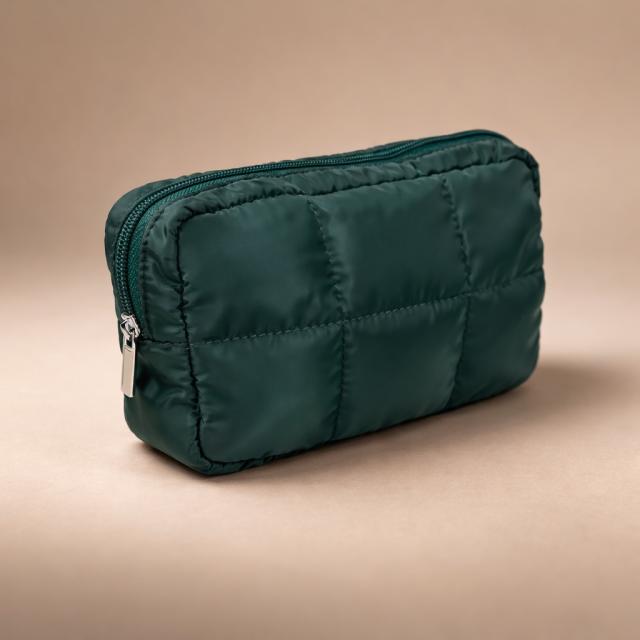 Cosmetic Pouch Green Nylon 22x5x13cm 25pcs